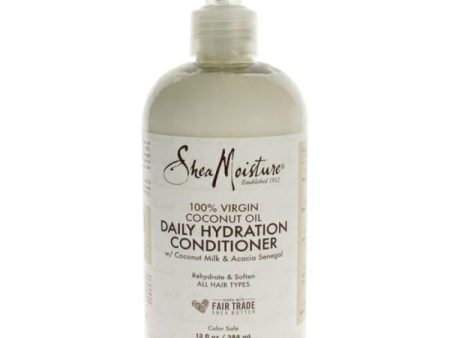 100 Percent Virgin Coconut Oil Daily Hydration Conditioner by Shea Moisture for Unisex - 13 oz Conditioner For Sale