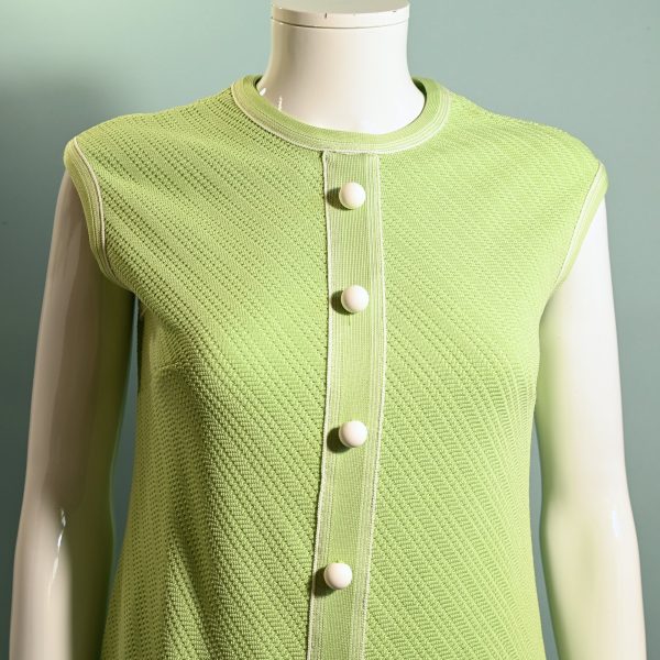 Vintage 60s Mint Green Mod A Line Dress M Supply