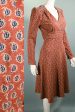 Vintage 60s 70s Hippie Indian Paisley Print Dress S Hot on Sale