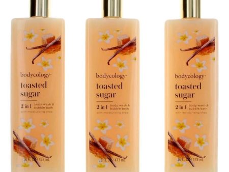 Toasted Sugar By Bodycology, 3 Pack 16 Oz 2 In 1 Body Wash & Bubble Bath For Women Online Sale