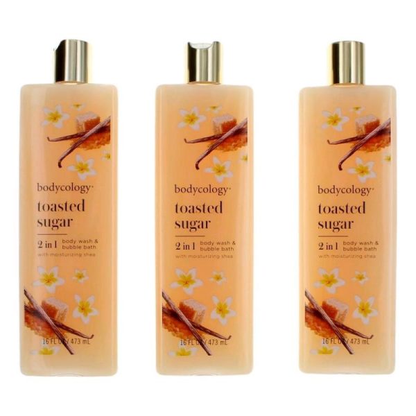 Toasted Sugar By Bodycology, 3 Pack 16 Oz 2 In 1 Body Wash & Bubble Bath For Women Online Sale