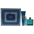 Versace Eros by Versace for Men - 3 Pc Gift Set 3.4oz EDT Spray, 0.3oz EDT Spray, 5.0oz Invigorating Shower Gel Fashion