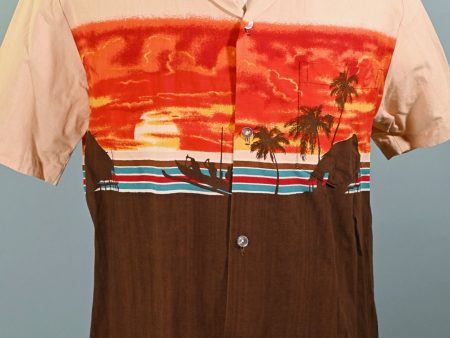 Kai Nani Vintage 70s Hawaiian Shirt Endless Summer Silhouette S Online