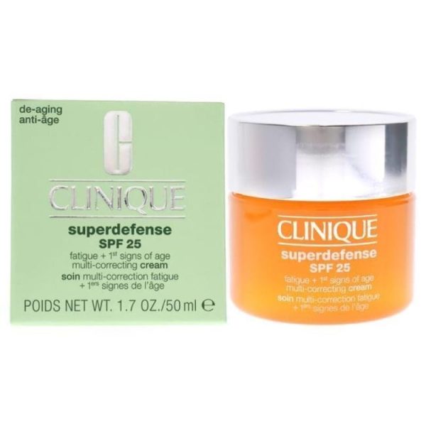 Superdefense Multi-Correcting Cream SPF 25 - Type I-II by Clinique for Unisex - 1.7 oz Cream Online