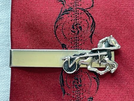 Vintage MCM Tie Clip, Trotter Harness Racing Horse Tie Bar Clip by Swank Discount