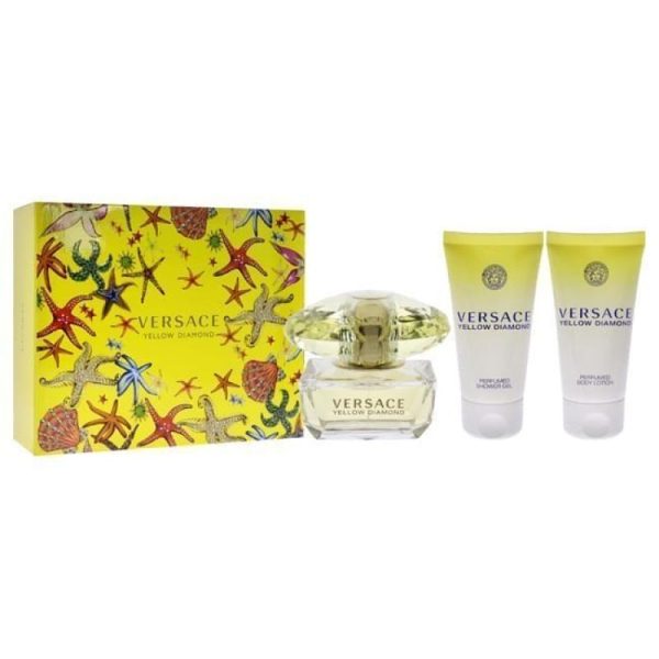 Versace Yellow Diamond by Versace for Women - 3 Pc Gift Set 1.7oz EDT Spray, 1.7oz Perfumed Shower Gel, 1.7oz Perfumed Body Lotion Cheap