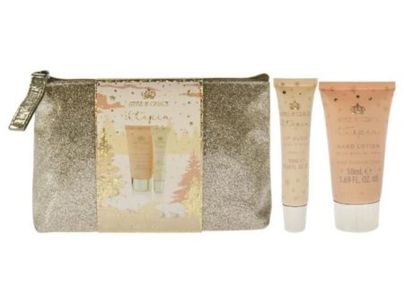 Utopia Glitter Bag Set by Style and Grace for Women - 3 Pc 1.7oz Hand Lotion, 0.34oz Lip Gloss, Sequin Bag Online Hot Sale