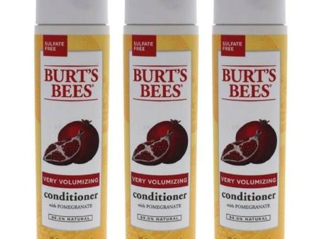 Very Volumizing Pomegranate by Burts Bees for Unisex - 10 oz Conditioner - Pack of 3 Supply