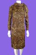 Vintage 60s Leopard Print Dress, 1960s Slinky Shift Dress Fashion