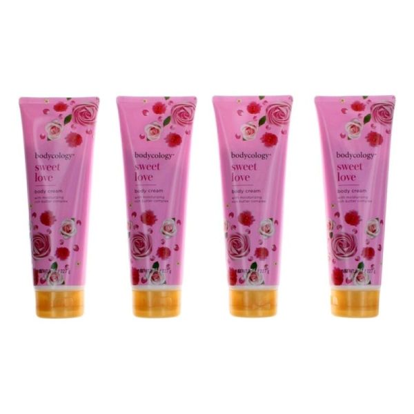 Sweet Love By Bodycology, 4 Pack 8 Oz Moisturizing Body Cream For Women Supply