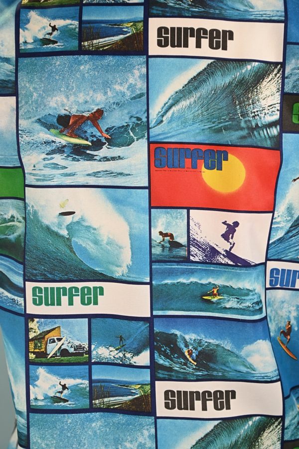 Vintage Surfer Magazine Hawaiian Shirt, 70s Polyester Photo Image Shirt Online now