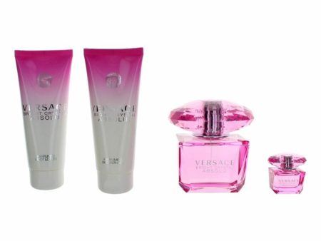 Versace Bright Crystal Absolu By Versace, 4 Piece Gift Set For Women For Discount