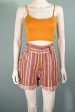 Nada Nuff 80s High Waist Striped Shorts SZ 9 Sale