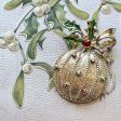 Vintage MCM Christmas Ornament Brooch, Gold Tone Costume Jewelry by Gerrys Fashion