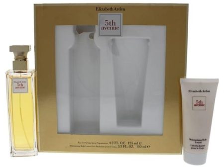 5th Avenue by Elizabeth Arden for Women - 2 Pc Gift Set 4.2oz EDP Spray, 3.3oz Moisturizing Body Lotion Supply