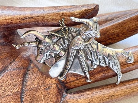 Vintage Sterling Bullfighter Matador Brooch, Mexico 11.2 Grams Fashion