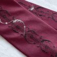 Vintage 40s 50s Narrow Burgundy tie W Black Cream Details For Cheap