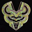 Vintage Margot De Taxco Sterling Silver Enamel Brooch, #5414A Mask Pointed Face For Discount