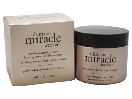 Ultimate Miracle Worker Multi-Rejuvenating Cream Broad Spectrum SPF30 by Philosophy for Unisex - 2 oz Sunscreen For Discount