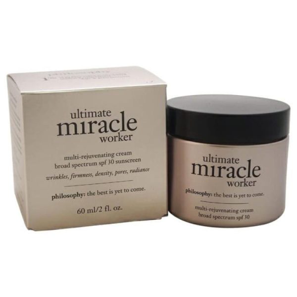 Ultimate Miracle Worker Multi-Rejuvenating Cream Broad Spectrum SPF30 by Philosophy for Unisex - 2 oz Sunscreen For Discount