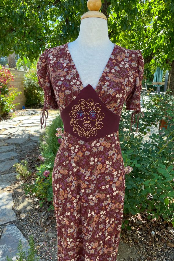 Susie Craig Vintage 60s Maxi Dress, Embroidered Bohemian Hippie Long Dress S For Sale