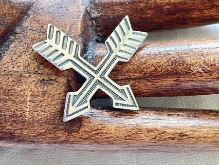 Vintage Fred Harvey Era Silver Crossed Arrow Small Brooch Pin Supply