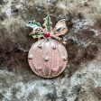 Vintage MCM Christmas Ornament Brooch, Gold Tone Costume Jewelry by Gerrys Fashion