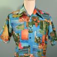 Vintage 70s Photo Image Hawaiian Shirt, Studio One by Campus M Hot on Sale