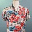 Aloha Screen Print Vintage 50s Rayon Hawaiian Shirt, Made in Japan M Discount