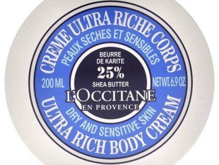 Shea Butter Ultra Rich Body Cream by LOccitane for Unisex - 6.9 oz Body Cream Hot on Sale