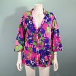 Figurettes Vintage Swimsuit Cover, Bright Abstract Print Top S on Sale