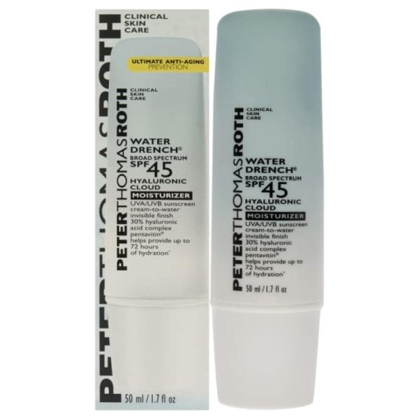 Water Drench Cloud Cream Moisturizer SPF 45 by Peter Thomas Roth for Unisex - 1.7 oz Cream For Discount