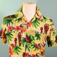 K-Mart Vintage 50s 60s Rayon Hawaiian Shirt, Aloha Bright Tiki Shirt S Hot on Sale