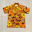 Vintage 70s Batik Hawaiian Shirt, Bright Barkcloth Aloha Shirt, Nuuanu Tailor Shop M Hot on Sale