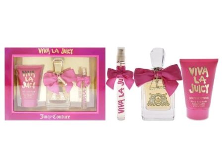 Viva La Juicy by Juicy Couture for Women - 3 Pc Gift Set 3.4oz EDP Spray, 4.2oz Viva La Body Lotion, 10ml EDP Spray Sale