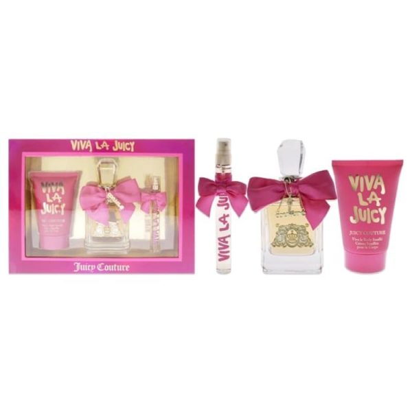 Viva La Juicy by Juicy Couture for Women - 3 Pc Gift Set 3.4oz EDP Spray, 4.2oz Viva La Body Lotion, 10ml EDP Spray Sale