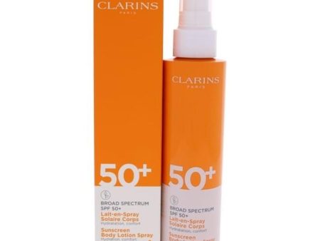 Sun Care Body Lotion Spray by Clarins for Unisex - 5 oz Sunscreen Sale