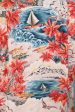 Aloha Screen Print Vintage 50s Rayon Hawaiian Shirt, Made in Japan M Discount