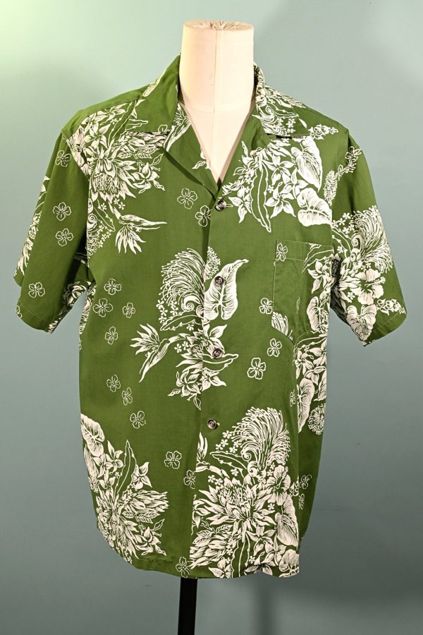 Vintage 50s 60s Hawaiian Shirt, Lei-O-Hawaii Sportswear Floral Print Aloha Shirt L Online