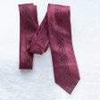 Vintage 40s 50s Narrow Burgundy tie W Black Cream Details For Cheap