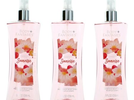 Sweet Sunrise Fantasy By Body Fantasies, 3 Pack 8 Oz Fragrance Body Spray For Women For Discount