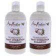 100% Virgin Coconut Oil Daily Hydration Shampoo - Pack of 2 by Shea Moisture for Unisex - 13 oz Shampoo Hot on Sale