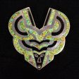 Vintage Margot De Taxco Sterling Silver Enamel Brooch, #5414A Mask Pointed Face For Discount