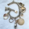 Vintage Sterling Silver Charm Bracelet, Mexican Souvenir Tourist Bracelet, 8 Charms 39.7 G Discount