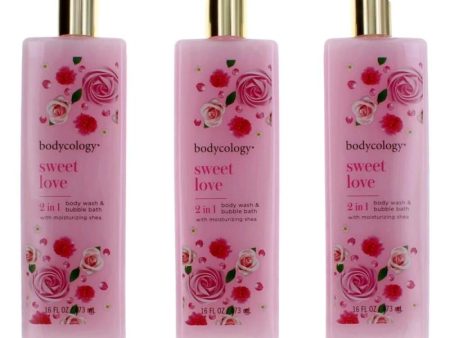 Sweet Love By Bodycology, 3 Pack 16 Oz 2 In 1 Body Wash & Bubble Bath For Women Online now