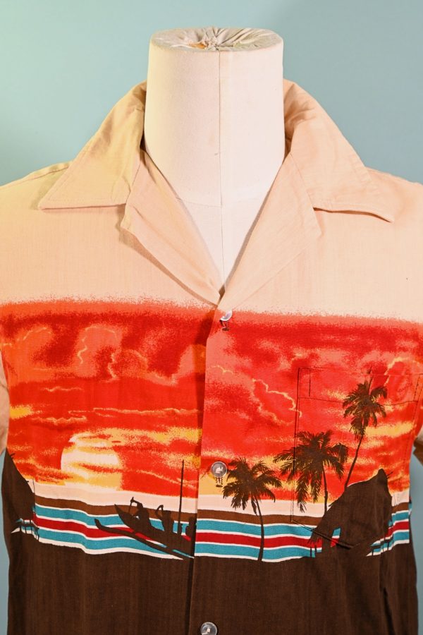 Kai Nani Vintage 70s Hawaiian Shirt Endless Summer Silhouette S Online