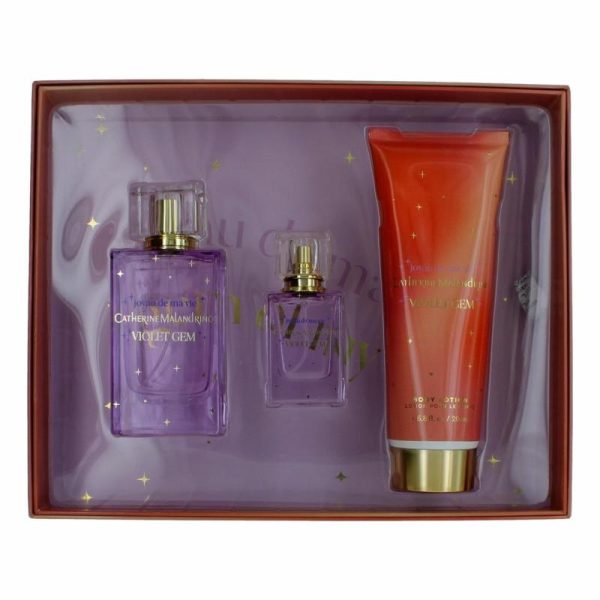 Violet Gem By Catherine Malandrino, 3 Piece Gift Set For Women Online Hot Sale