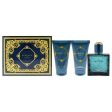 Versace Eros by Versace for Men - 3 Pc Gift Set 1.7 oz EDT Spray, 1.7 oz Comfort After Shave Balm, 1.7 oz Invigorating Shower Gel Online now