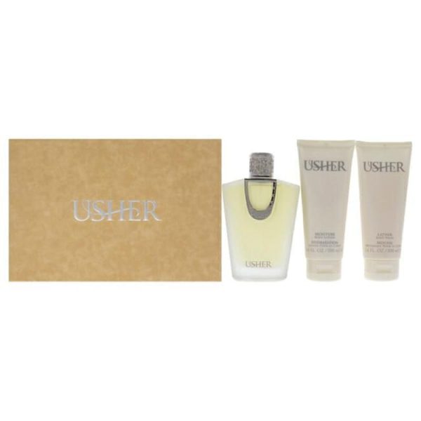 Usher by Usher for Women - 3 Pc Gift Set 3.4oz EDP Spray, 3.4oz Moisture Body Lotion, 3.4oz Lather Body Wash Discount