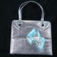 Vintage 60s Metallic Silver Handbag Tote, Faux Leather by Berne Discount